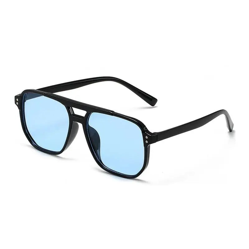 Classic Oversized Pilot Sunglasses Women Vintage Double Bridge Big Sun Shades Glasses Unisex Yellow Driving Eyewear UV400 Shades