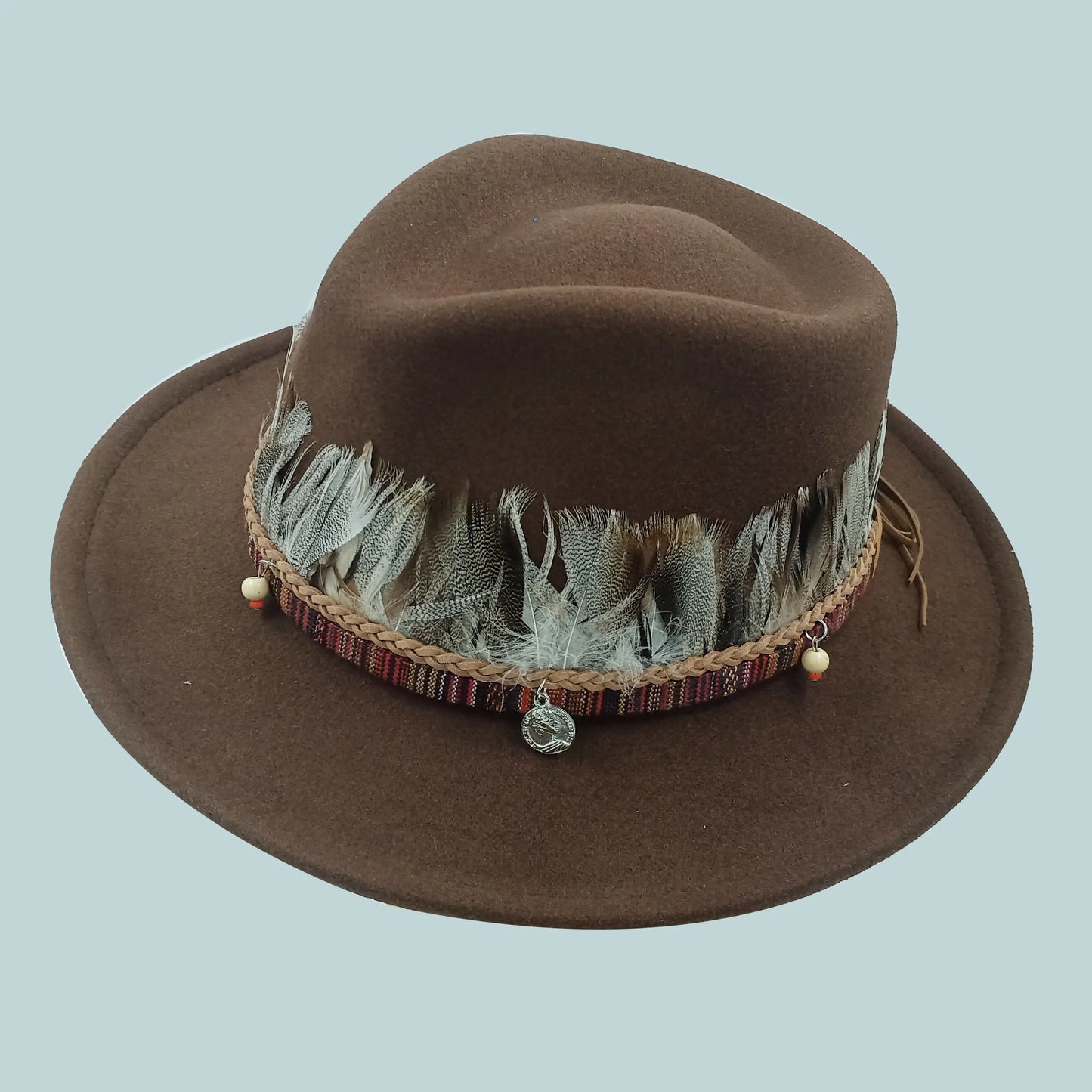 Red Feather Fedoras Men Hat Spring Autumn Jazz Hats Fashion Men's And Women's Drop Type Church Panama Hat Wide Brim Wholesale