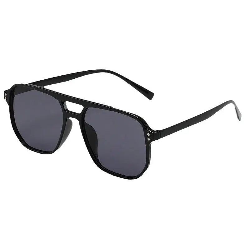 Classic Oversized Pilot Sunglasses Women Vintage Double Bridge Big Sun Shades Glasses Unisex Yellow Driving Eyewear UV400 Shades