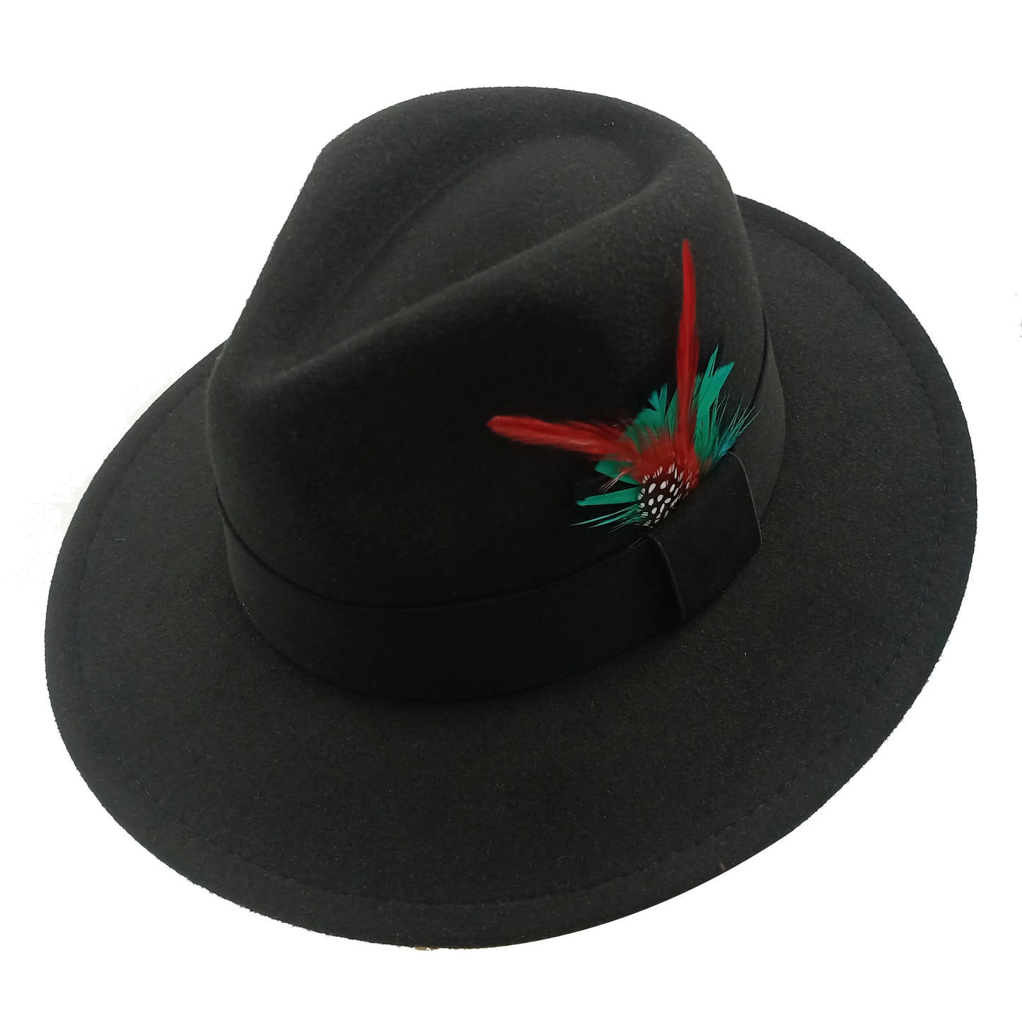 Red Feather Fedoras Men Hat Spring Autumn Jazz Hats Fashion Men's And Women's Drop Type Church Panama Hat Wide Brim Wholesale