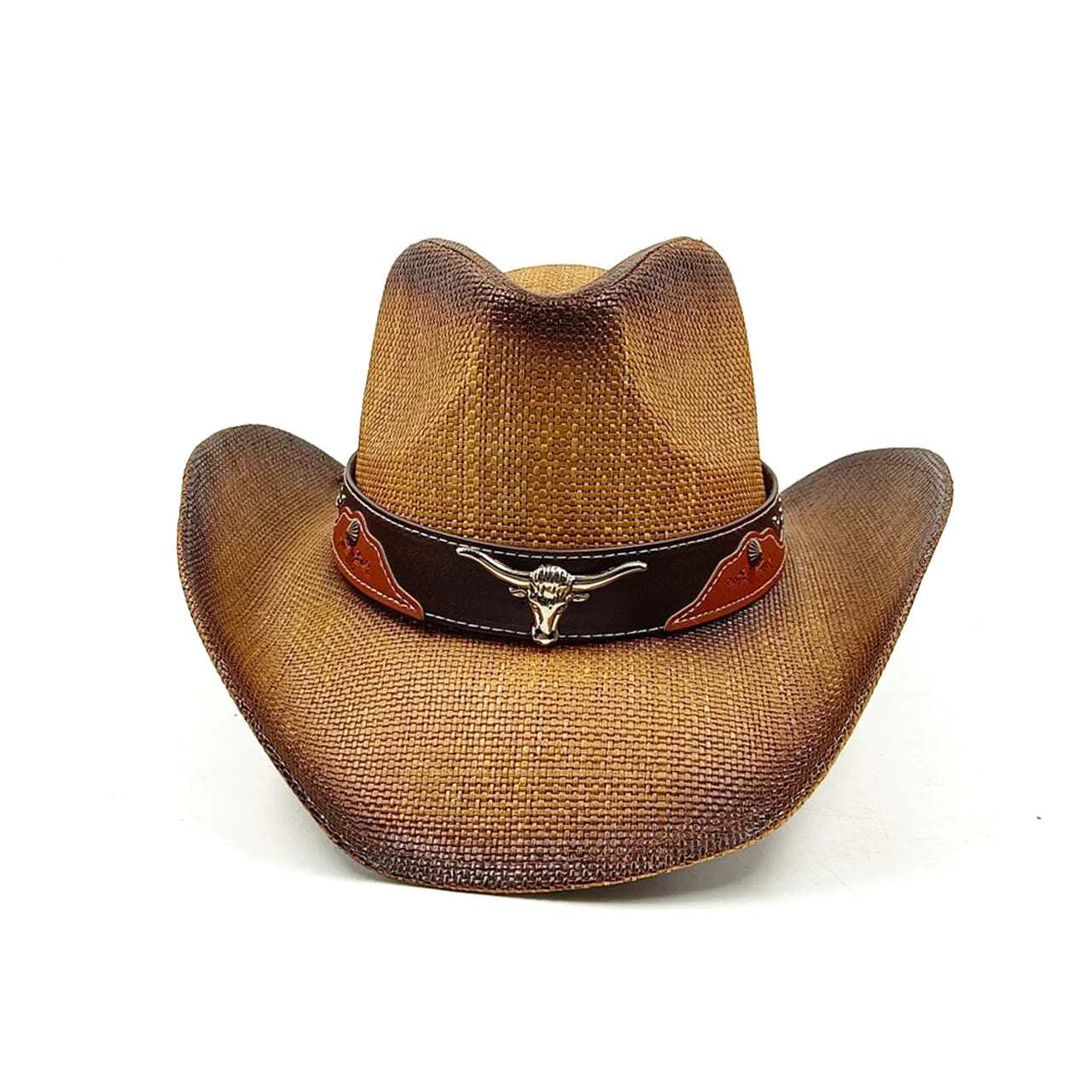 Cardboard Straw Cowboy Hat Panama Sun Hat Women's Outdoor Travel Western Cowboy Hat Men's sombrero vaquero