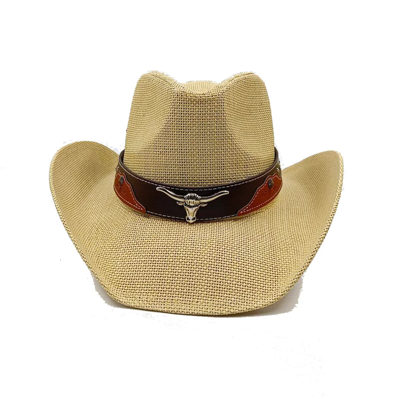 Cardboard Straw Cowboy Hat Panama Sun Hat Women's Outdoor Travel Western Cowboy Hat Men's sombrero vaquero