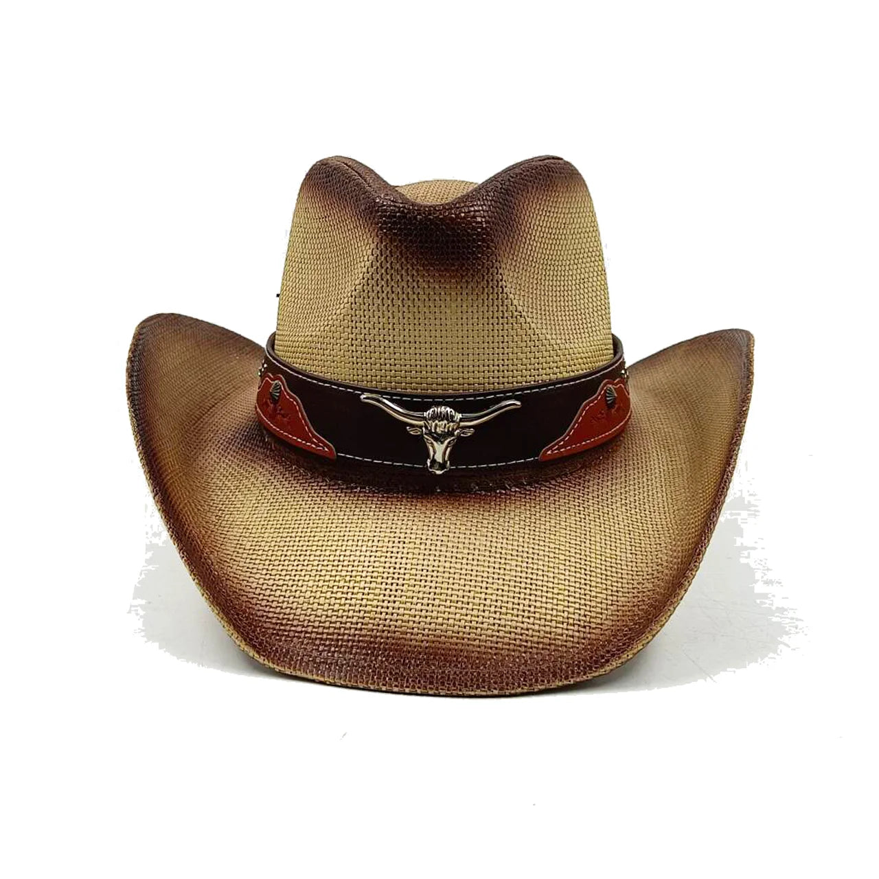 Cardboard Straw Cowboy Hat Panama Sun Hat Women's Outdoor Travel Western Cowboy Hat Men's sombrero vaquero