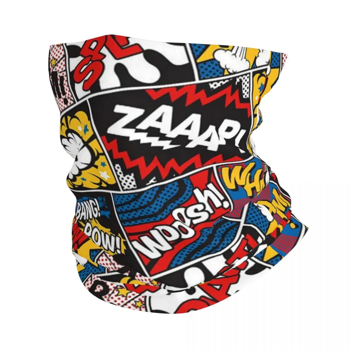 Superhero Cartoon Anime Bandana Neck Gaiter Windproof Face Scarf Cover Comic Pop Art Explosions Pattern Headband Tube Balaclava