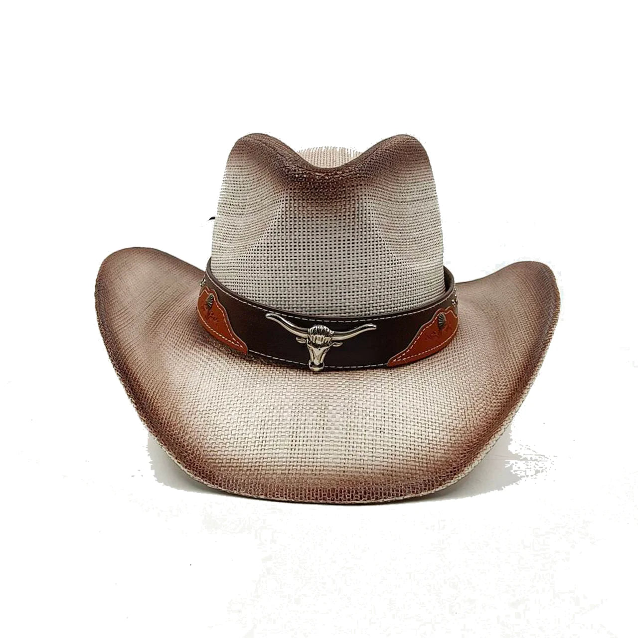 Cardboard Straw Cowboy Hat Panama Sun Hat Women's Outdoor Travel Western Cowboy Hat Men's sombrero vaquero