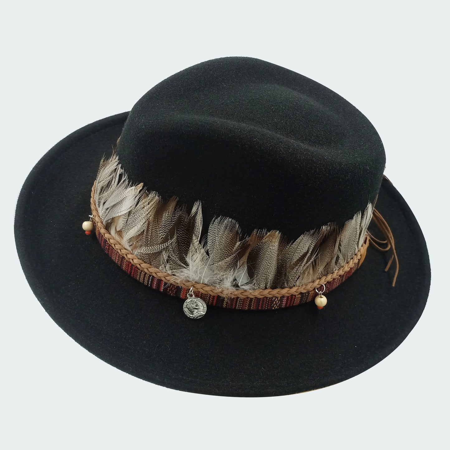 Red Feather Fedoras Men Hat Spring Autumn Jazz Hats Fashion Men's And Women's Drop Type Church Panama Hat Wide Brim Wholesale