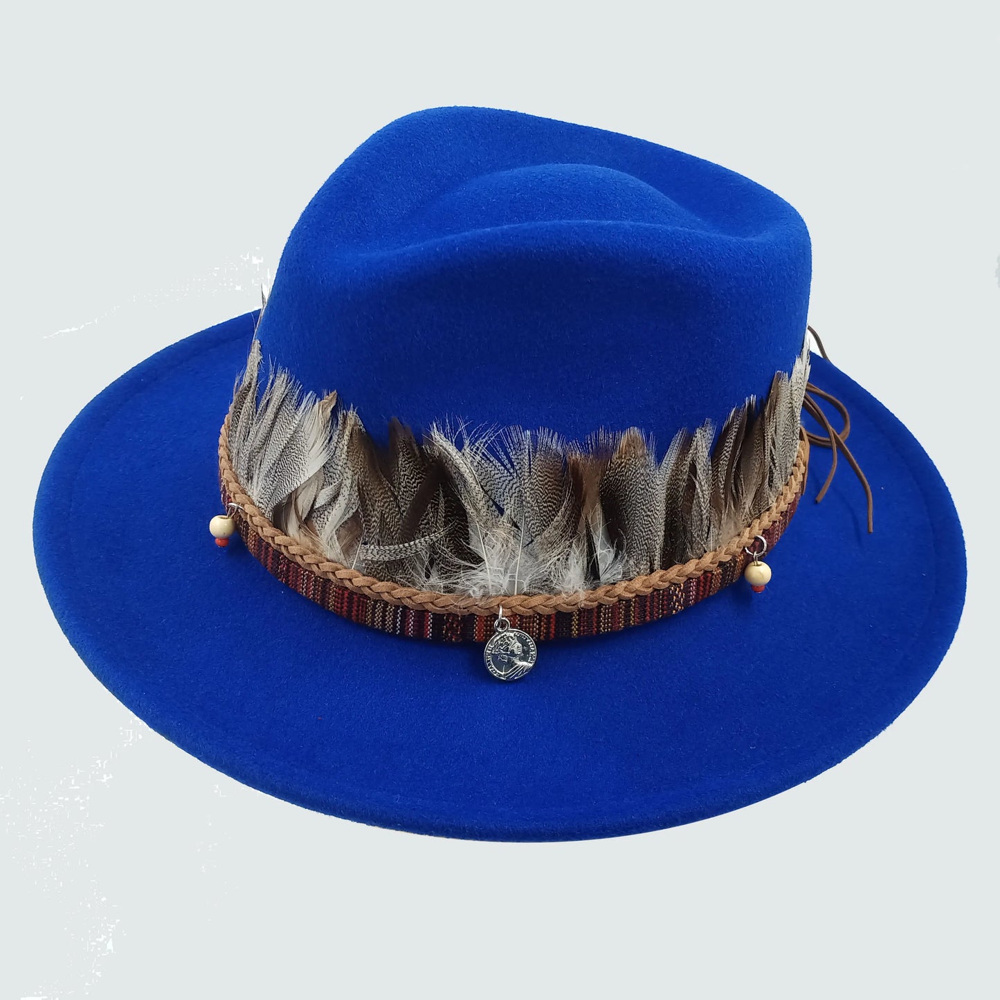 Red Feather Fedoras Men Hat Spring Autumn Jazz Hats Fashion Men's And Women's Drop Type Church Panama Hat Wide Brim Wholesale