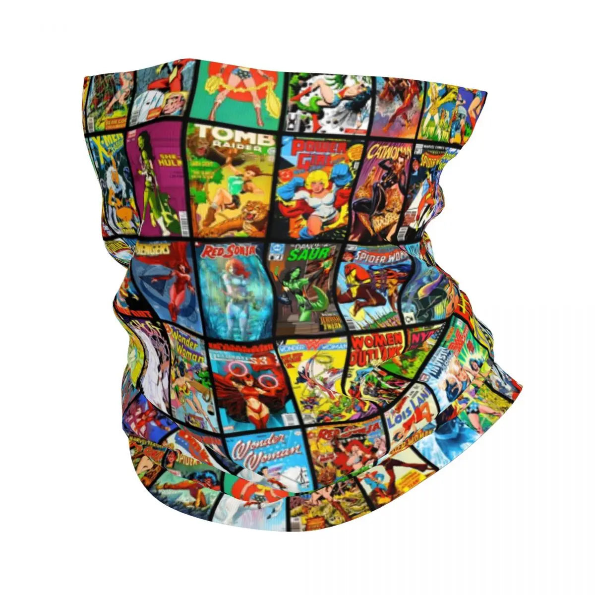 Superhero Cartoon Anime Bandana Neck Gaiter Windproof Face Scarf Cover Comic Pop Art Explosions Pattern Headband Tube Balaclava